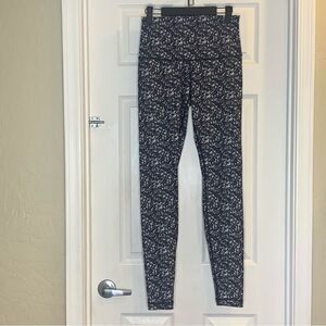 Lululemon Wunder Under Pant (Hi-Rise) Splatter White Black Women's Size 6